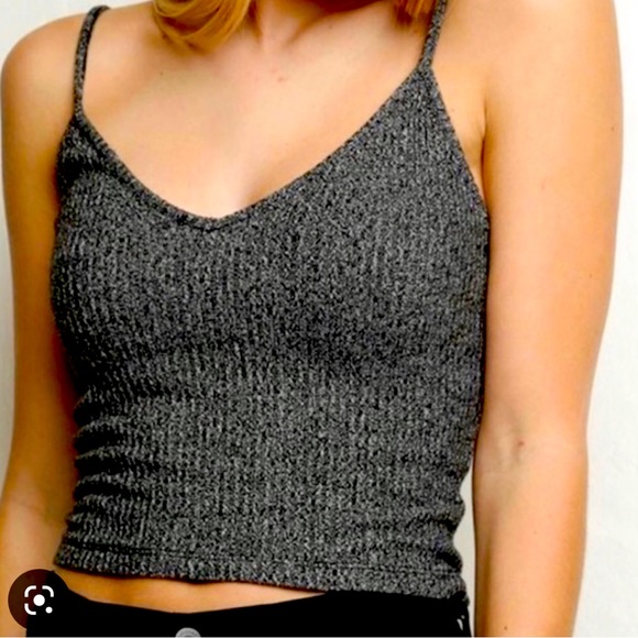 Purple Snow Tops - Purple Snow Ribbed Cropped tank